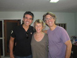 Jose Yenque with Leigh and Adam from Friends of El Faro